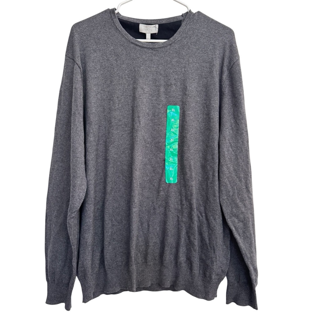 Hickey Freeman Men’s Pullover Size XL Gray Cashmere Blend Sweater